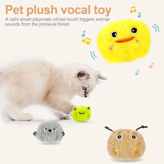 Plush Squeak Cat Toy - Hanging Interactive Cat Teaser