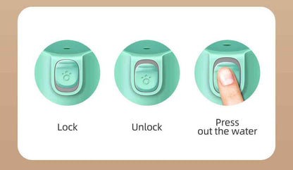 Lock and unlock mechanism of water bottle