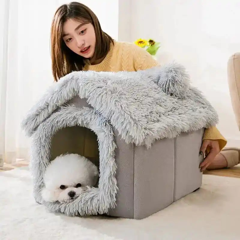 Foldable Dog House Kennel Bed Mat: A Cozy Retreat for Your Furry Friends!