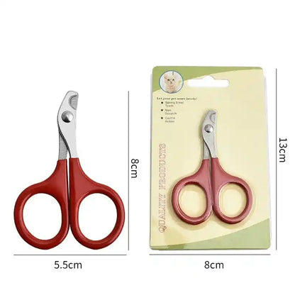 Cat Nail Scissors & Dog Nail Clippers: Precision Toe Claw Trimmer for Small Pets!