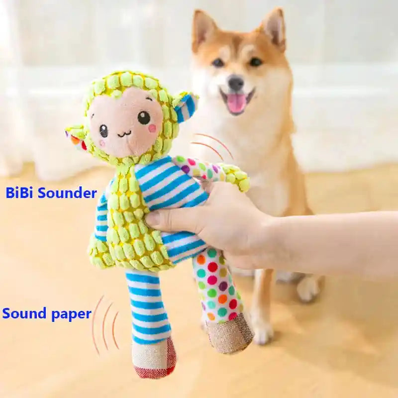 Pet Plush Puzzle Toy - Squeaky & Bite-Resistant Chew Toy