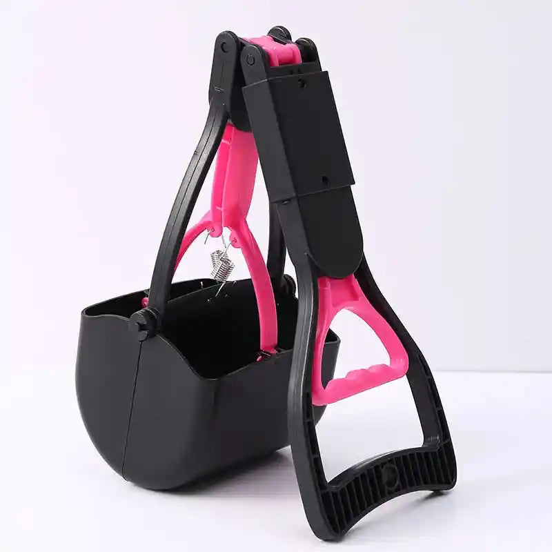 Pink pooper scooper with sturdy grip