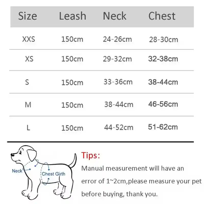 Puppy Harness & Leash Set - Breathable Reflective Striped Dog Harness