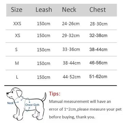 Puppy Harness & Leash Set - Breathable Reflective Striped Dog Harness