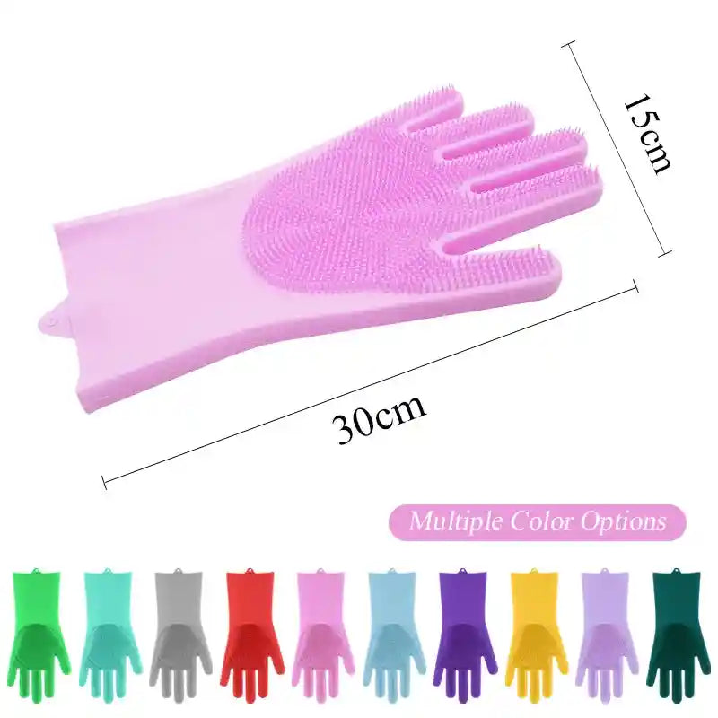 Pet Grooming Cleaning Gloves – Silicone Bathing & Hair Removal Glove for Dogs and Cats