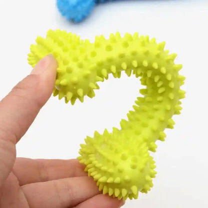 Rubber Chew Toy for Small Dogs - Bite-Resistant & Teeth Cleaning