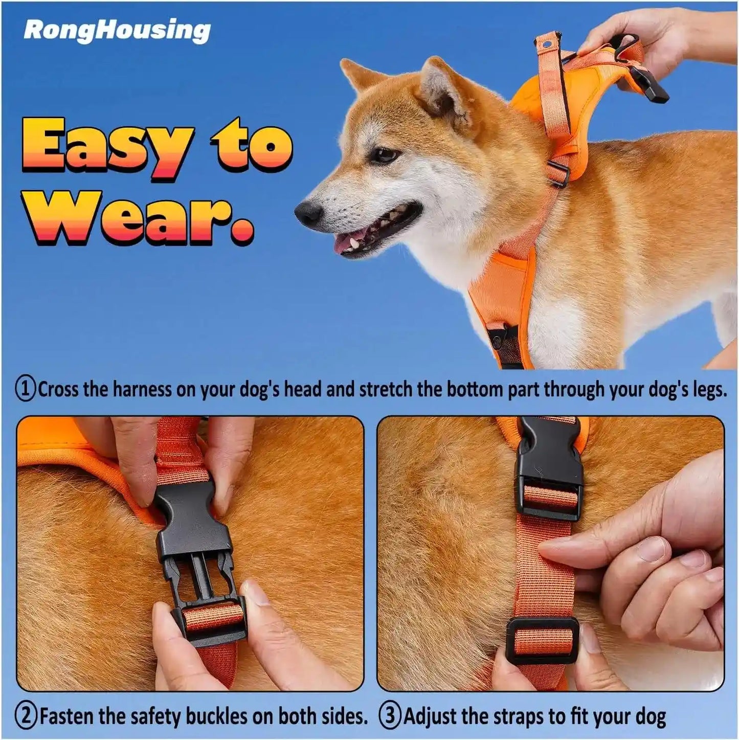 All-in-One Dog Harness and Retractable Leash Set: Walks Made Effortless!