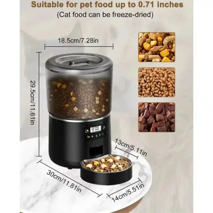 4L Automatic Pet Feeder with Timer & Voice Record | Stainless Steel Bowl