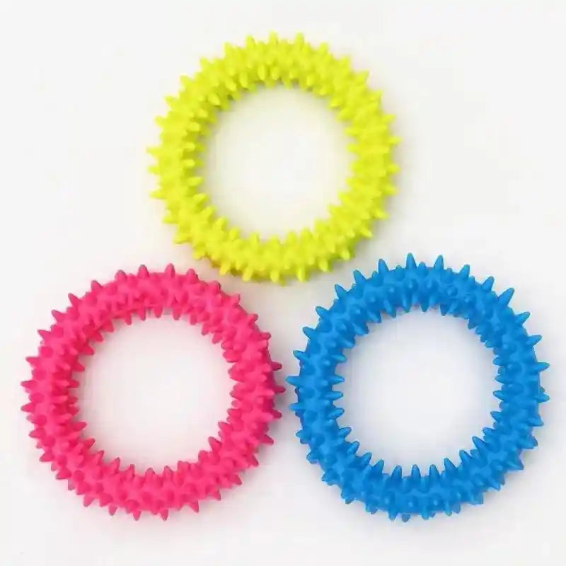 Rubber Chew Toy for Small Dogs - Bite-Resistant & Teeth Cleaning