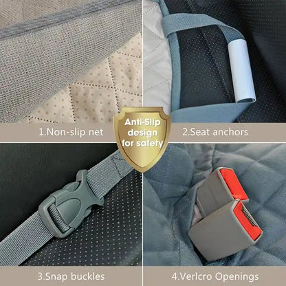 Anti-slip design features of dog car seat cover