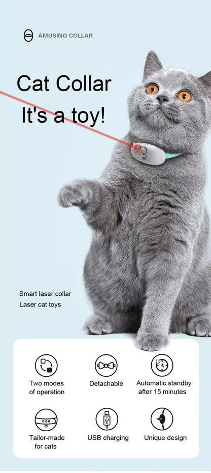 Wearable Electric Smart Cat Laser Collar: Playtime Just Got Smarter!