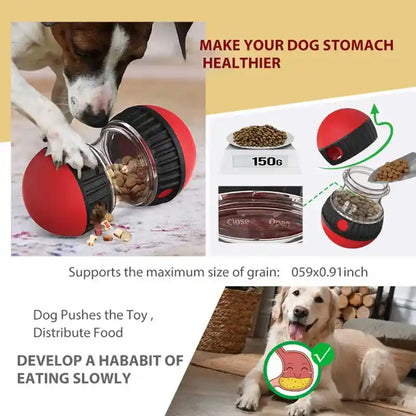 Dog Toy Tumbler – Slow Feed Puzzle Toy for Small, Medium, and Large Dogs