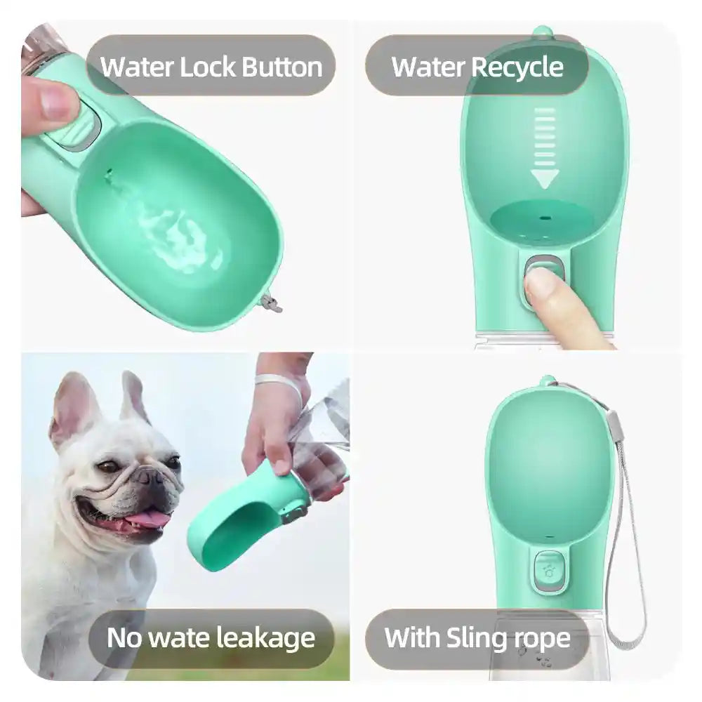 Features of portable dog water bottle