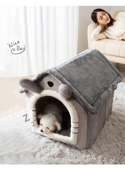 Foldable Dog House Kennel Bed Mat: A Cozy Retreat for Your Furry Friends!