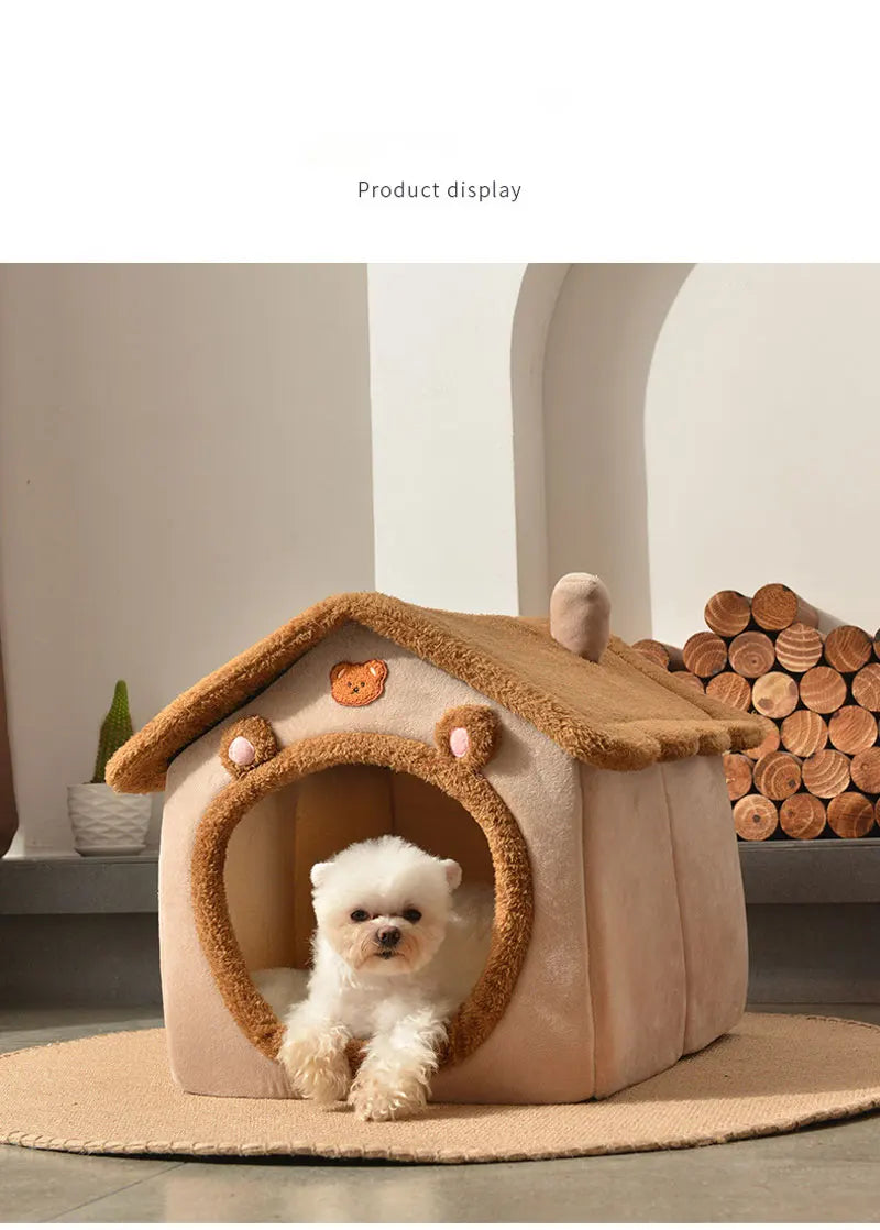 Foldable Dog House Kennel Bed Mat: A Cozy Retreat for Your Furry Friends!