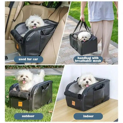 Pet Car Booster Seat: Comfortable Travel for Small Dogs and Cats!