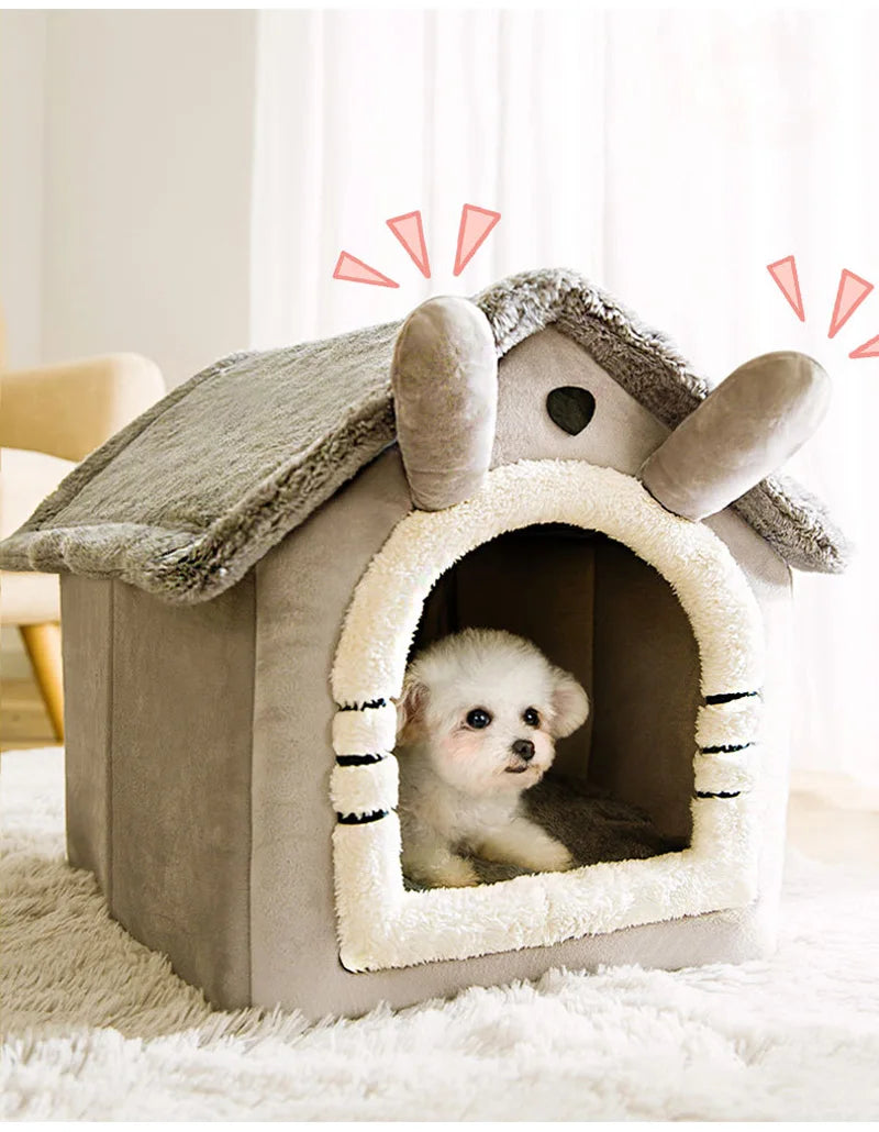 Foldable Dog House Kennel Bed Mat: A Cozy Retreat for Your Furry Friends!