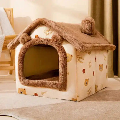 Foldable Dog House Kennel Bed Mat: A Cozy Retreat for Your Furry Friends!