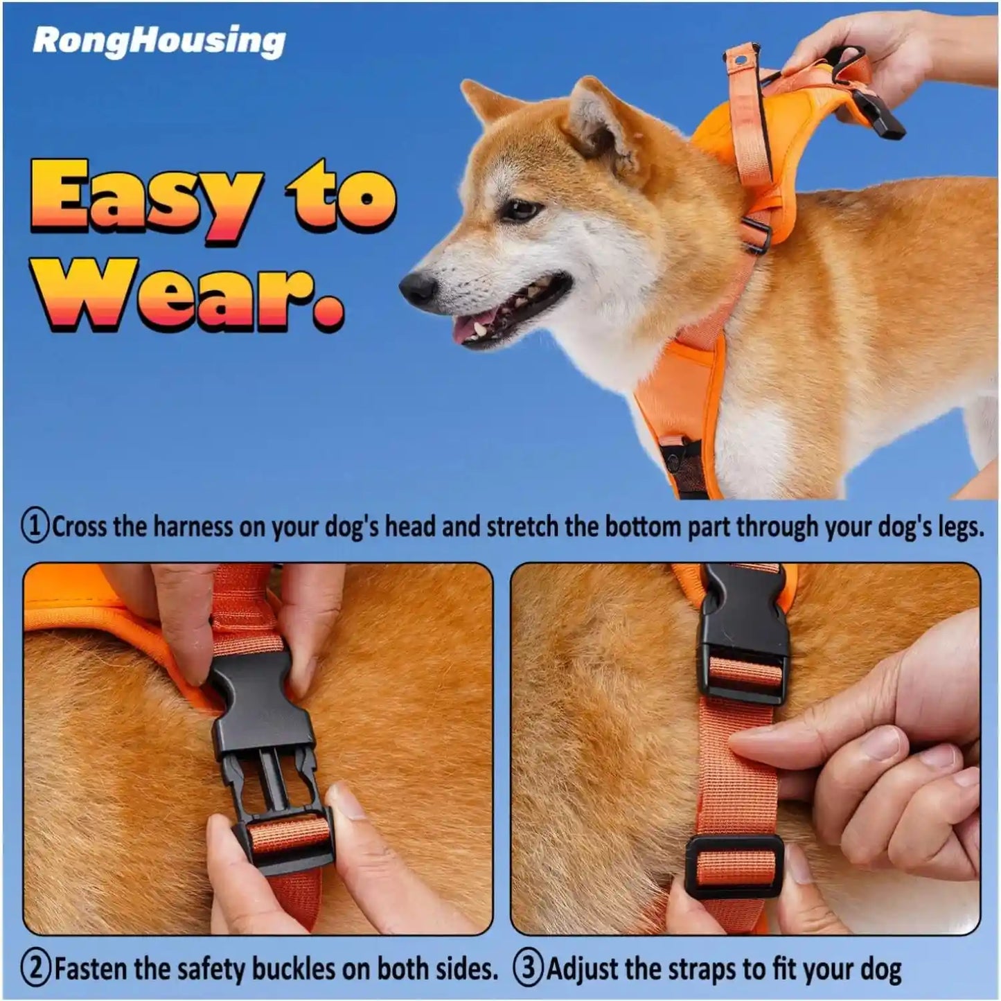 All-in-One Dog Harness and Retractable Leash Set: Walks Made Effortless!