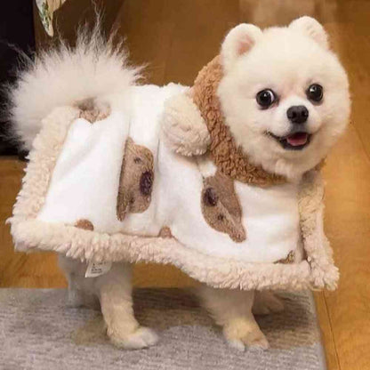 New Pet Coat Bear Cape: Cozy Warmth for Your Furry Fashionista!