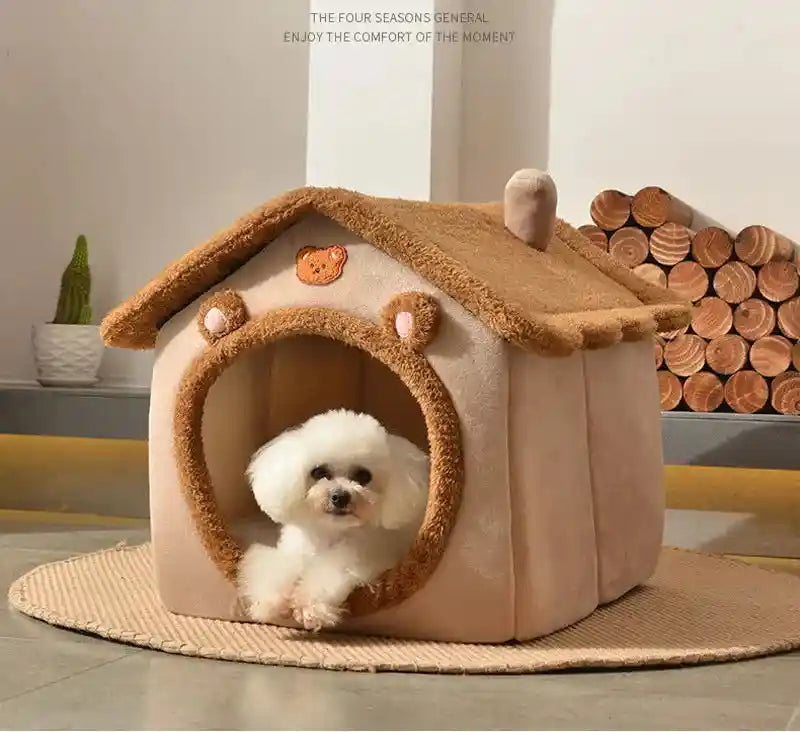 Foldable Dog House Kennel Bed Mat: A Cozy Retreat for Your Furry Friends!