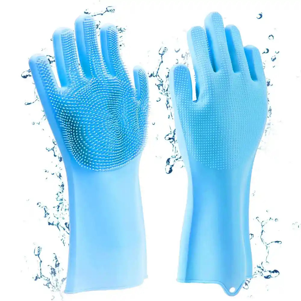 Pet Grooming Cleaning Gloves – Silicone Bathing & Hair Removal Glove for Dogs and Cats